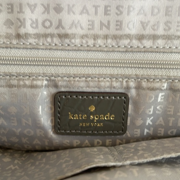 Kate Spade Constance Knightsbridge Gray Croc Embossed Leather Bag EUC - Picture 10 of 16